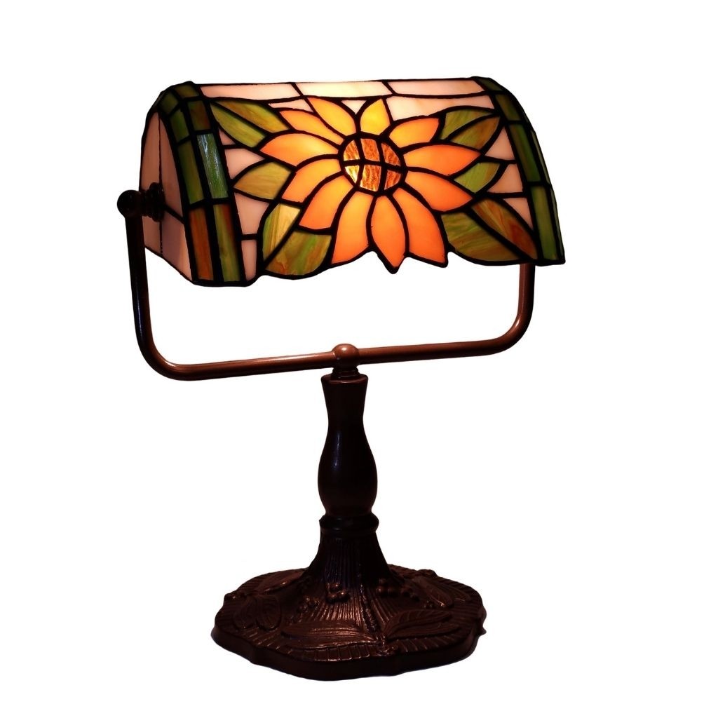 Bankers Lamp - Sunflower Design