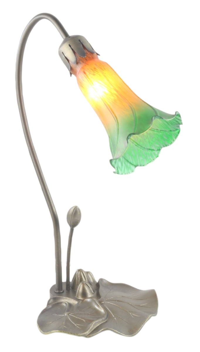 Single Lily Lamp Amber/Green - 40cm