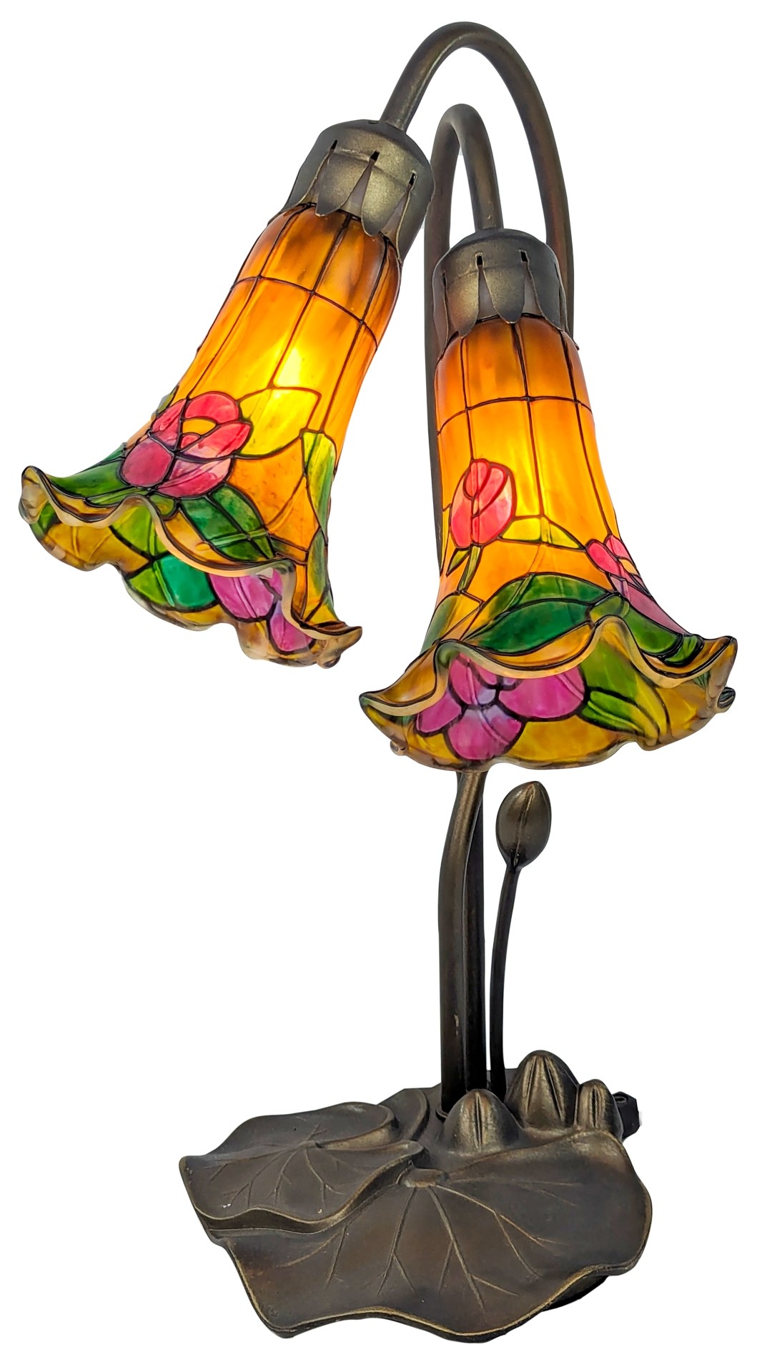 Double Lily Lamp Rose Shade - 40cm