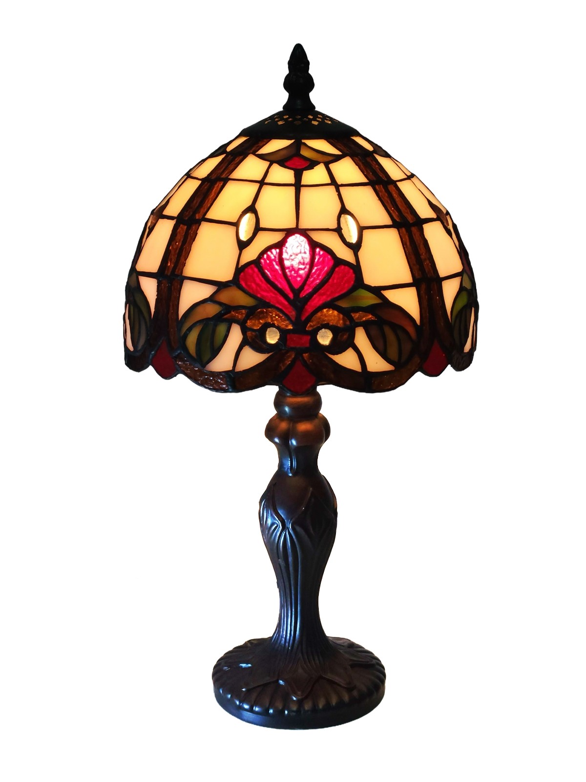 Fleur De Lys Tiffany Lamp 32cm (Small)