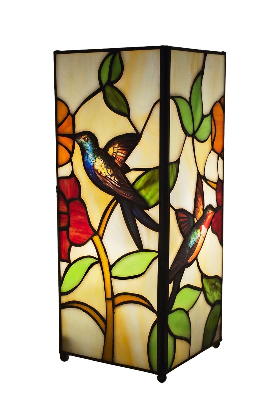 Humming Bird Design Square Lamp 27cm 