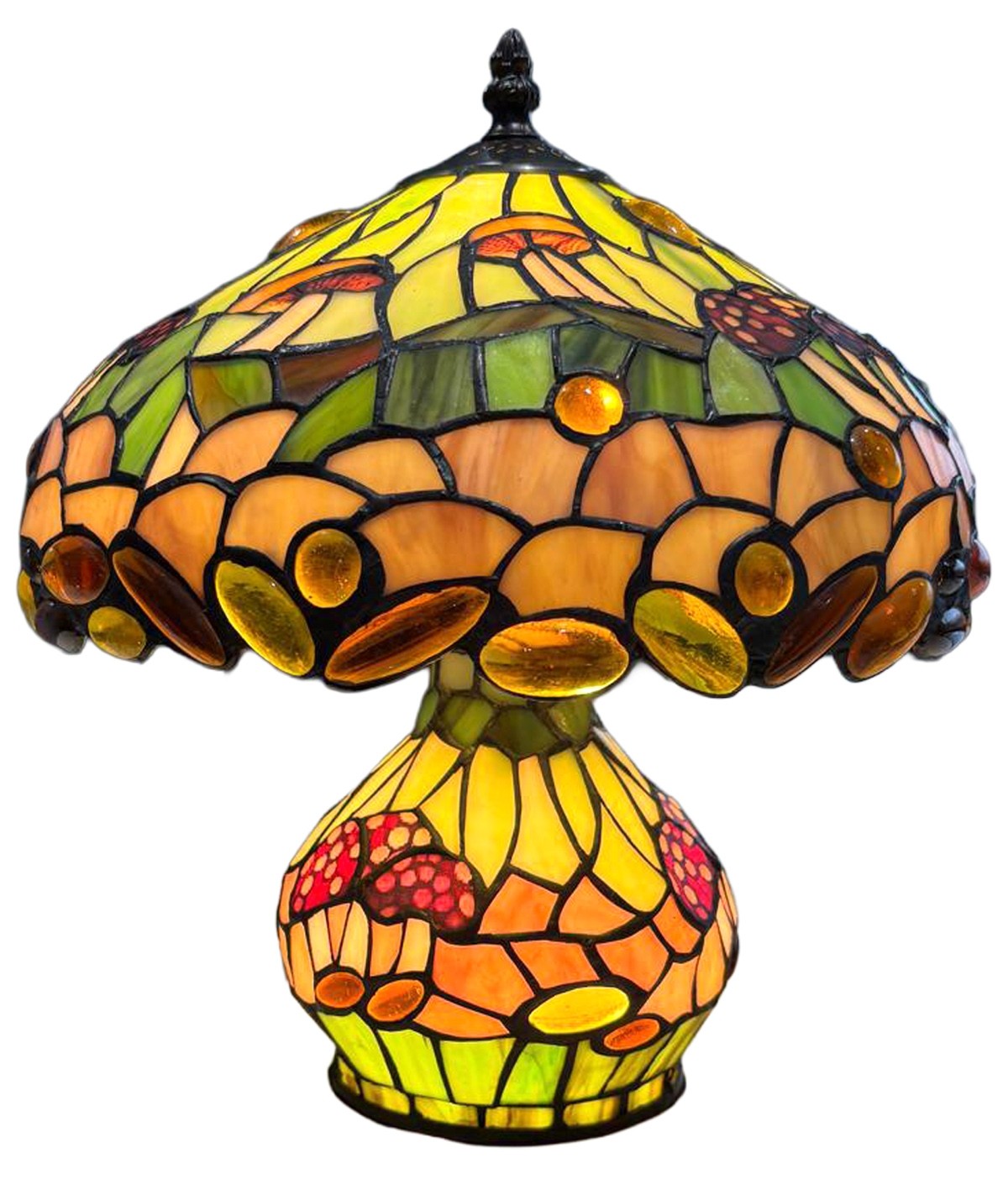 Mushroom Tiffany Table Lamp - 32.5cm