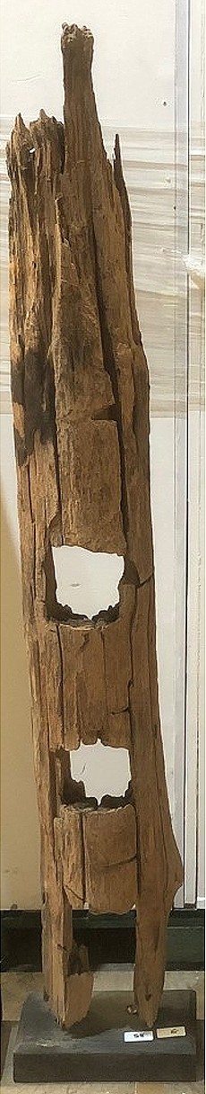Wood Carving With Stand With Holes 156cm