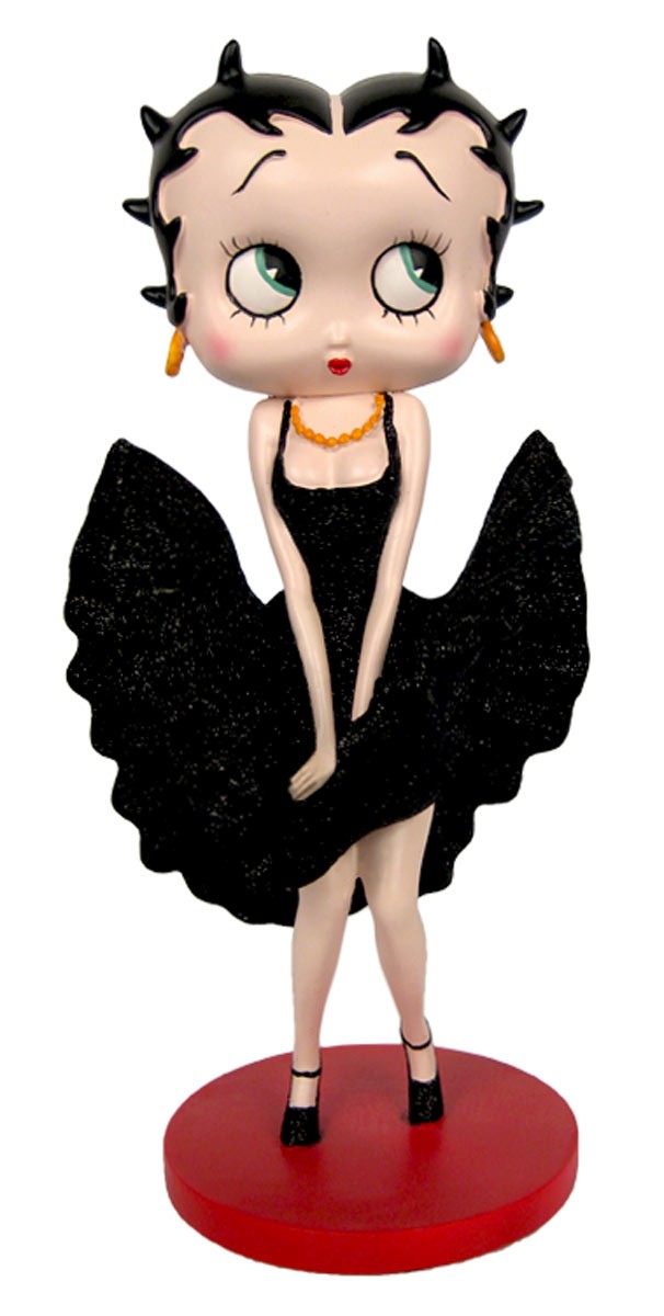 Betty Boop Cool Breeze (Blk Glitter) Sm ** 32cm 