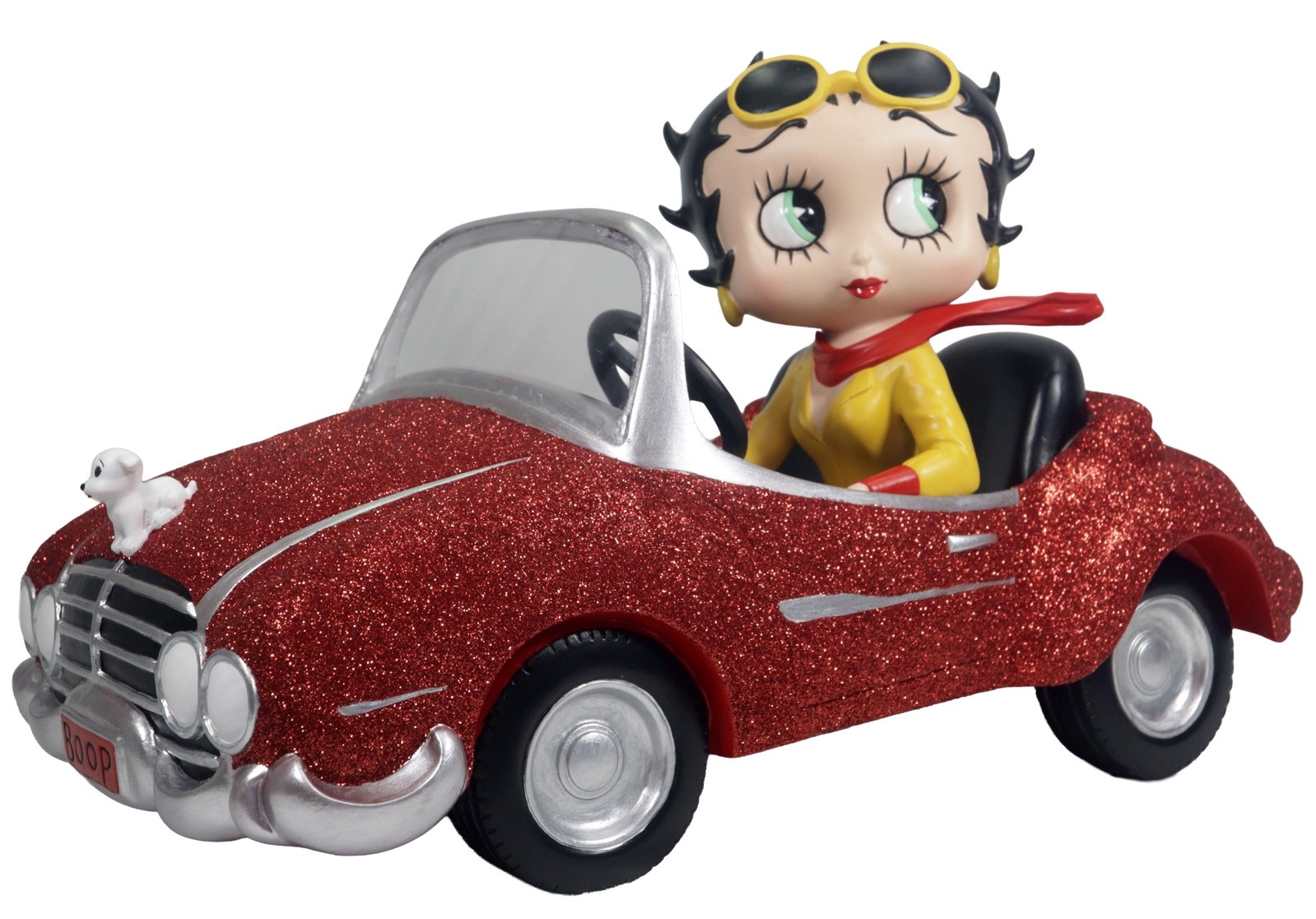 Betty Boop In Motor Car - Red Glitter ** 30cm