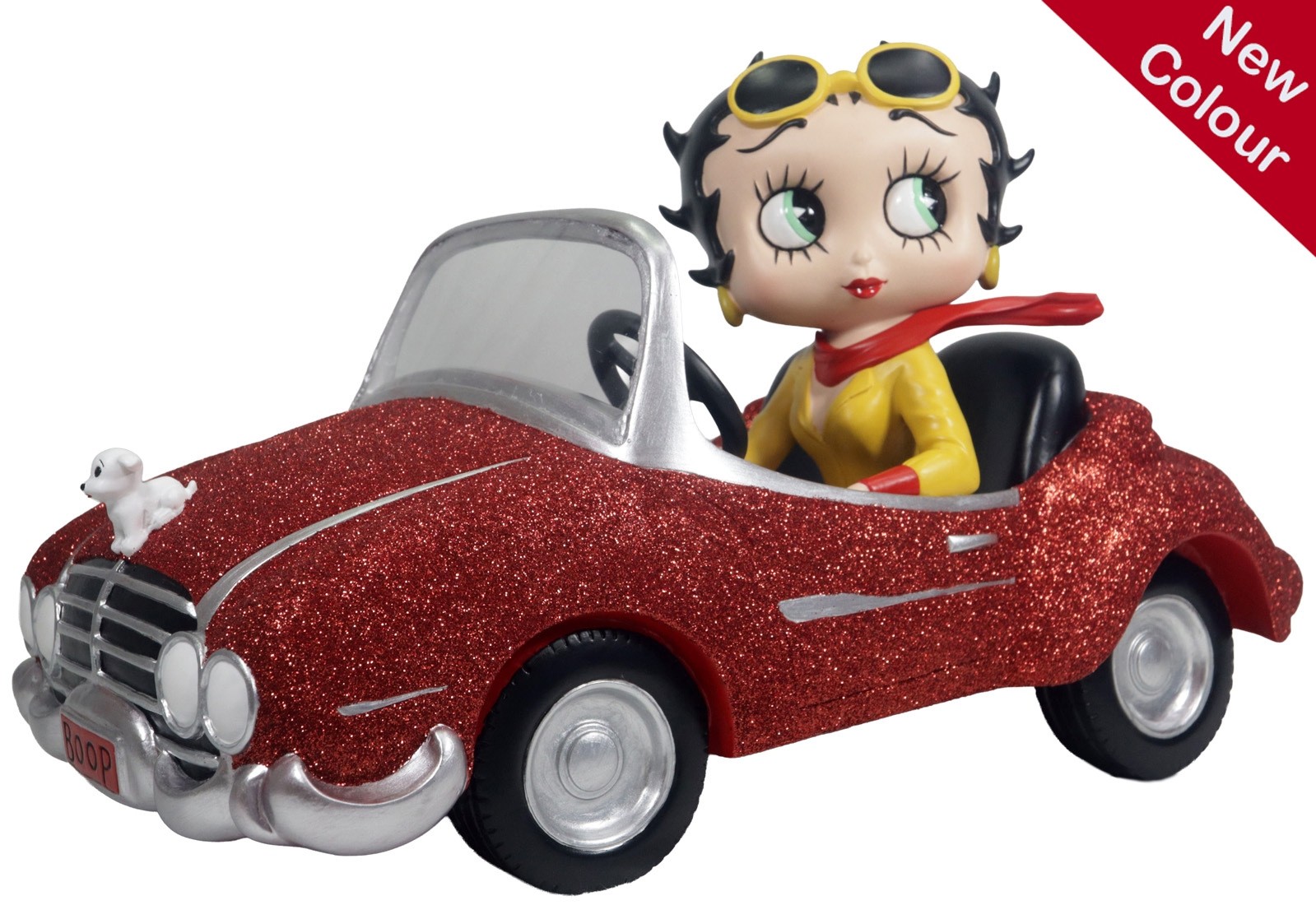 Betty Boop In Motor Car - Red Glitter ** 30cm