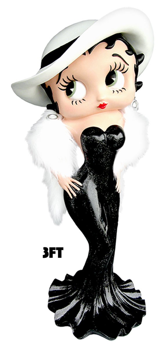 Betty Boop Madam 3ft (Black Glitter Dress)