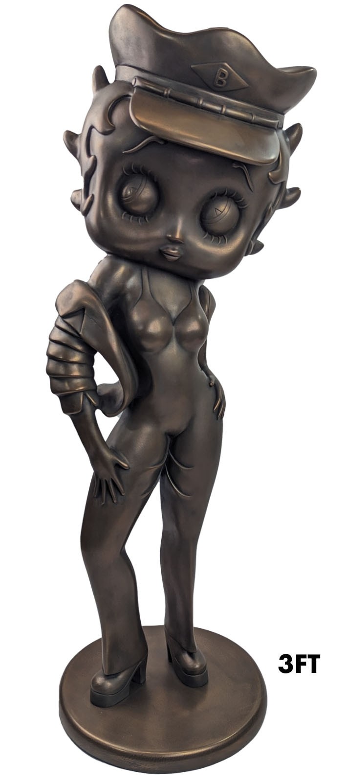 Betty Boop Biker Girl - 108cm - Imperial Bronze Finish