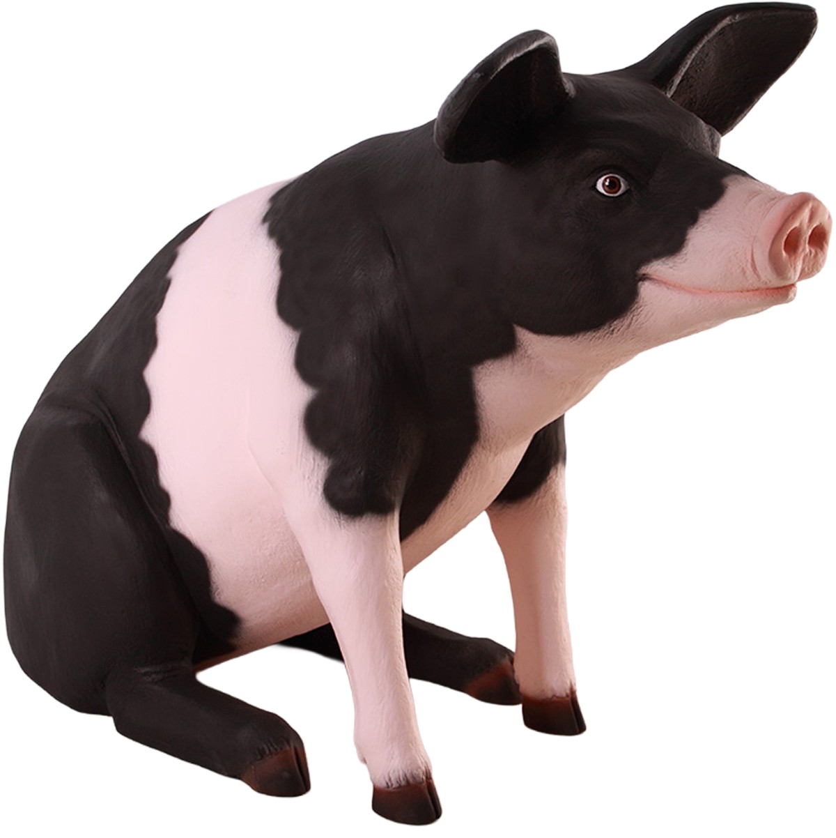 Large Sitting Pig 115cm - Saddleback