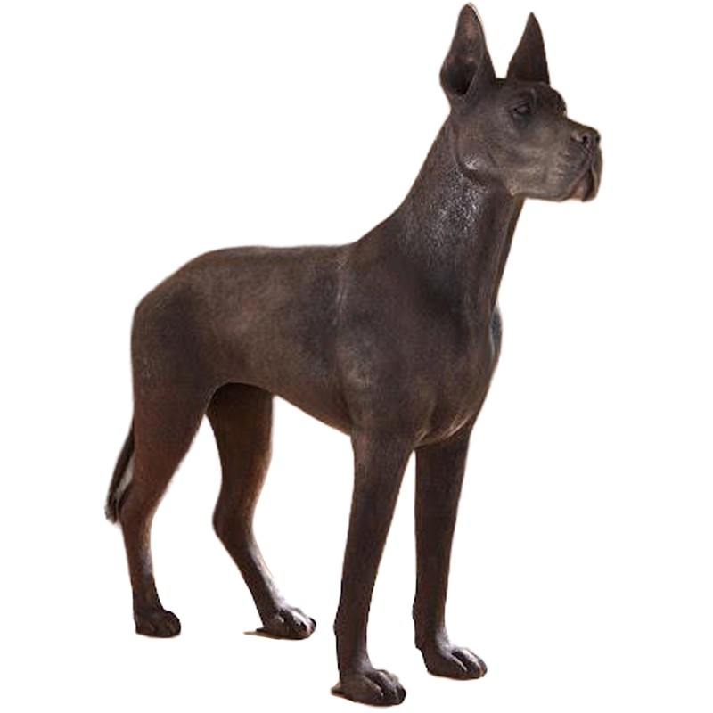Great Dane - Standing - 130cm - Polished Bronze Finish