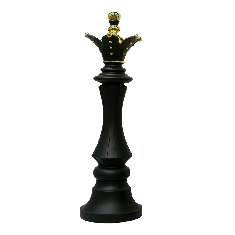 Chess Piece - Queen - Small - 97cm - Black and Gold Finish