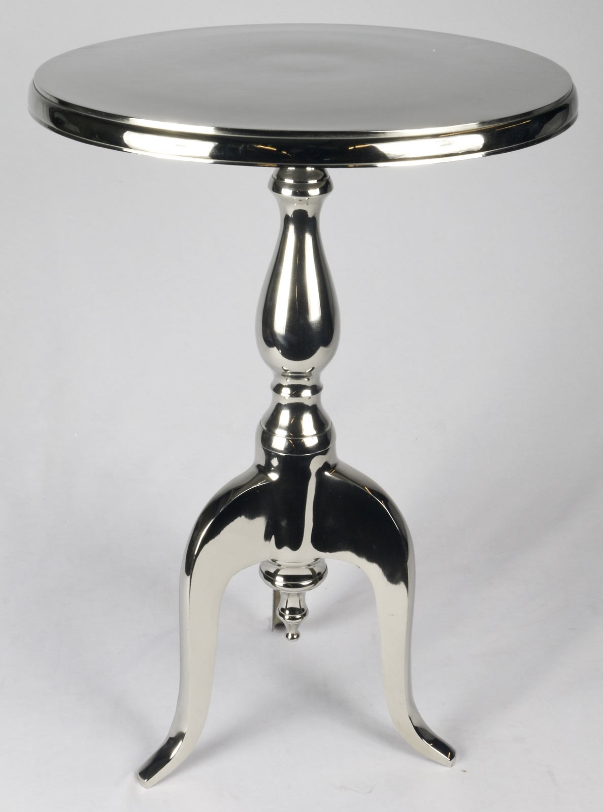 Cast Aluminium Table Round Top 56cm - Nickel Plated Finish