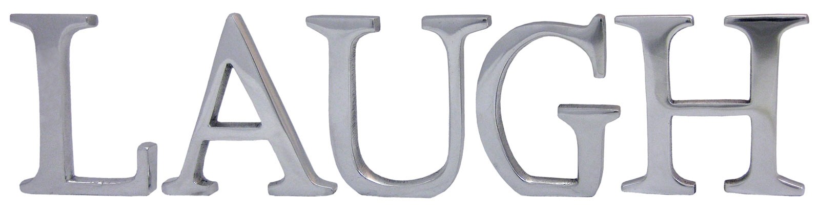 9cm Cast Aluminium Laugh Letters