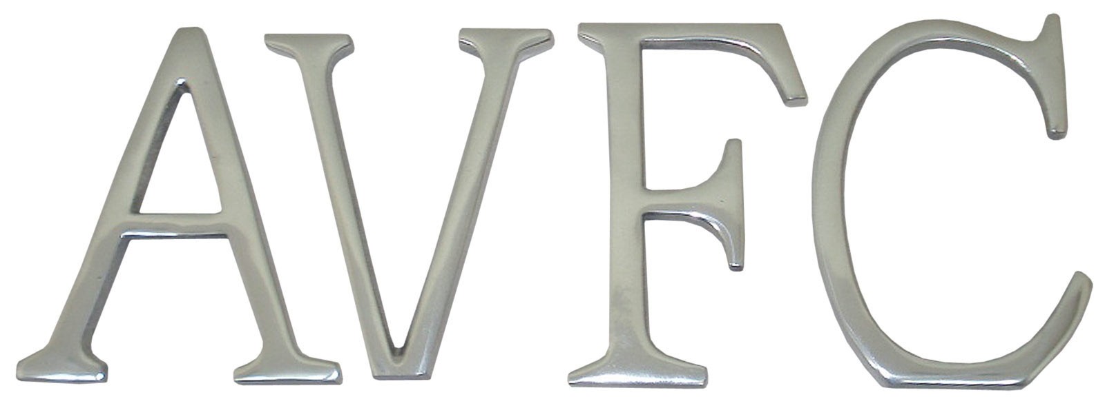 Aluminium AVFC Letters 6