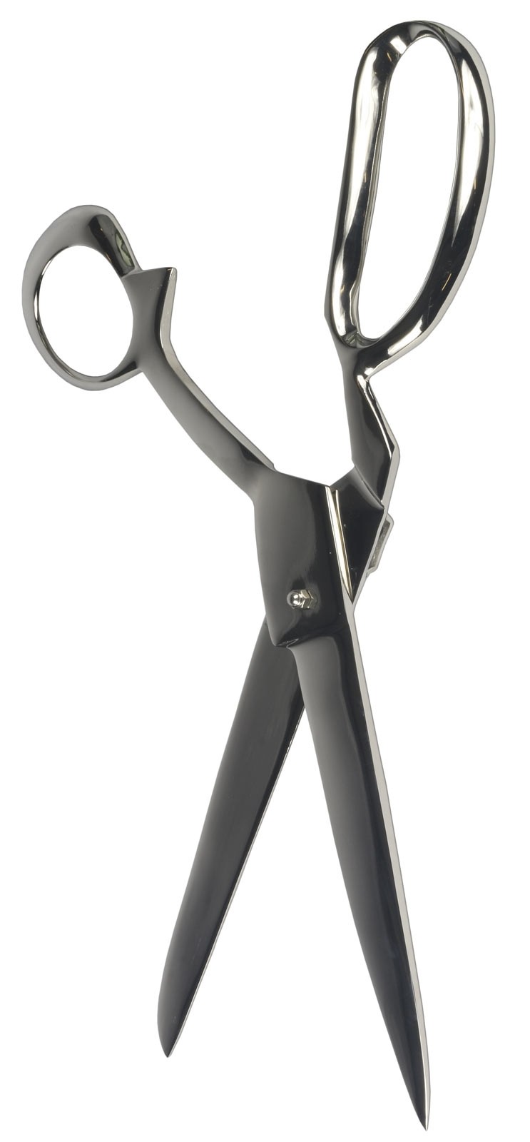Cast Aluminium Scissors 61cm Wall Hanging - Nickel Plated Finish 