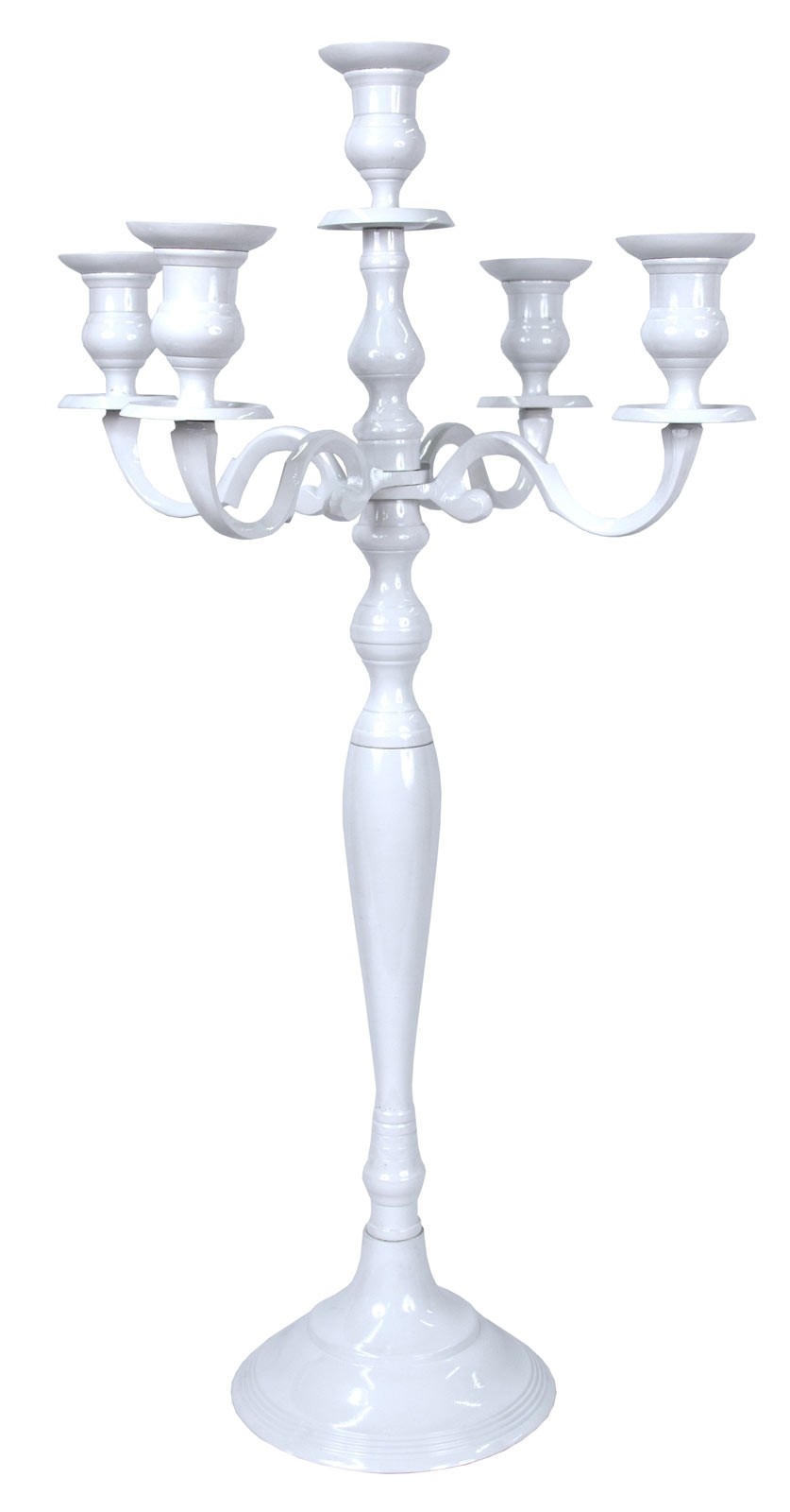 Aluminium Candelabra White Finish - 78cm