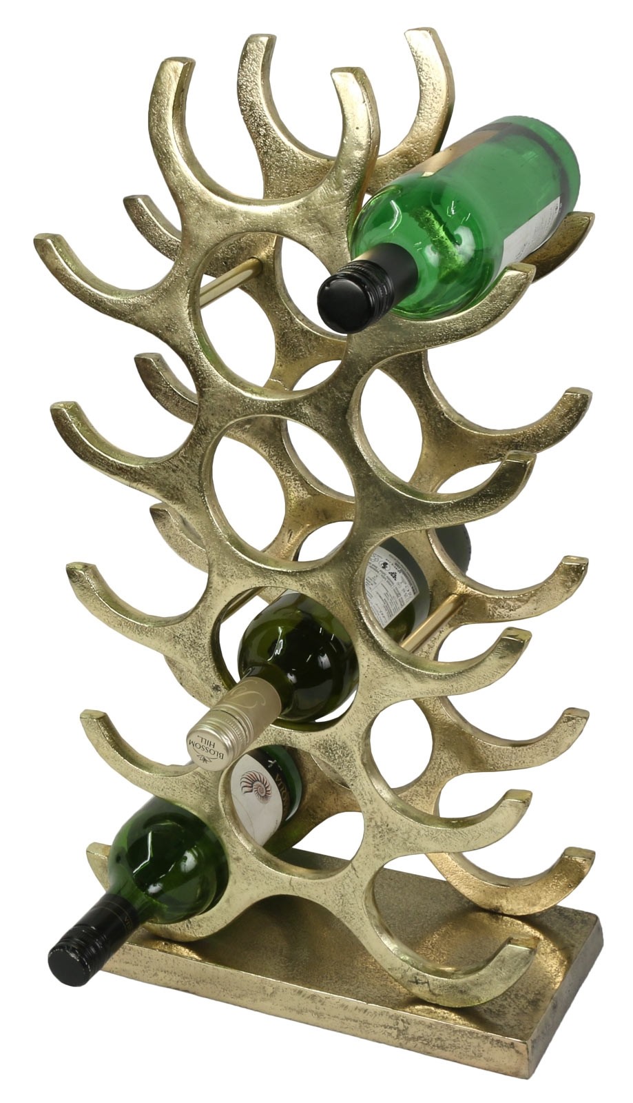 Antique brass wine rack top