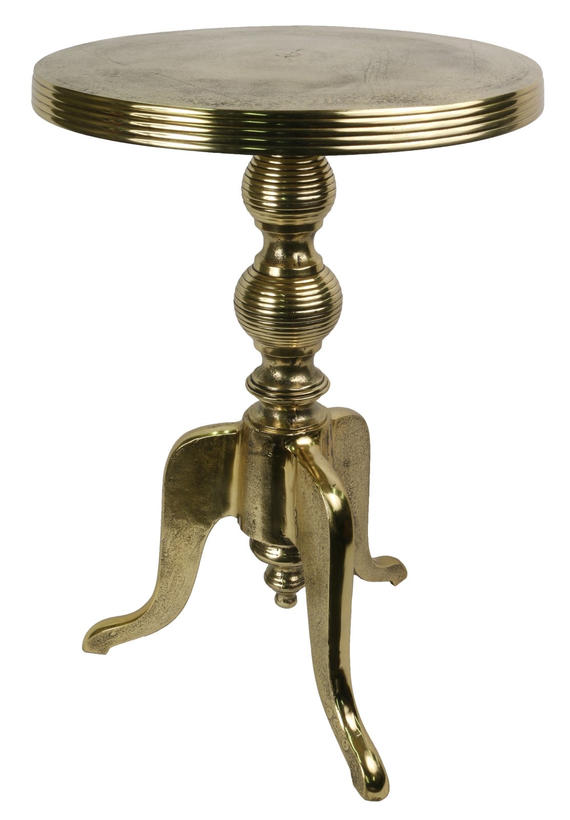 Cast Aluminium Table 66cm - Anodized Antique Brass Industrial Finish