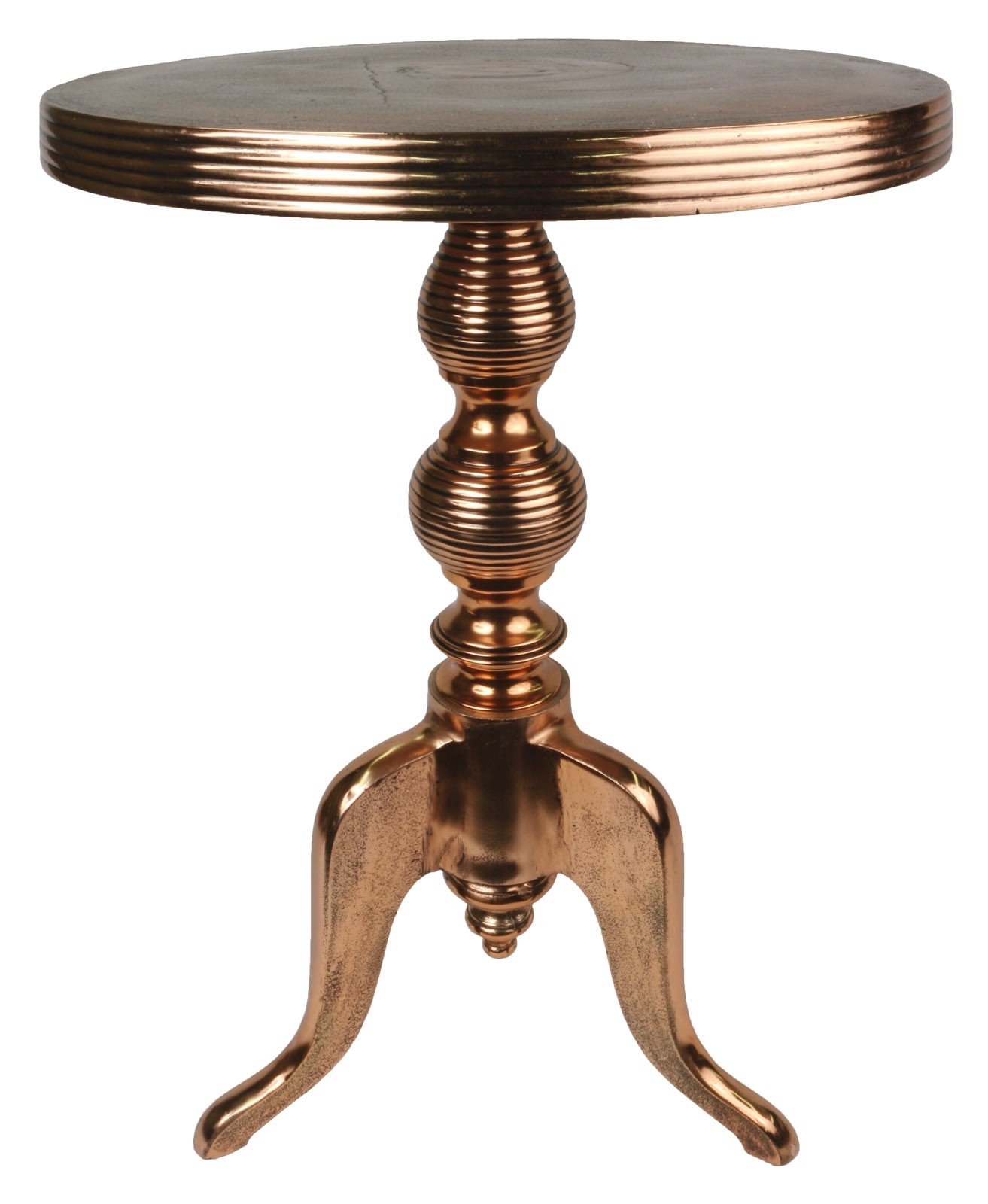 Cast Aluminium Table 66cm - Anodized Antique Copper Industrial Finish