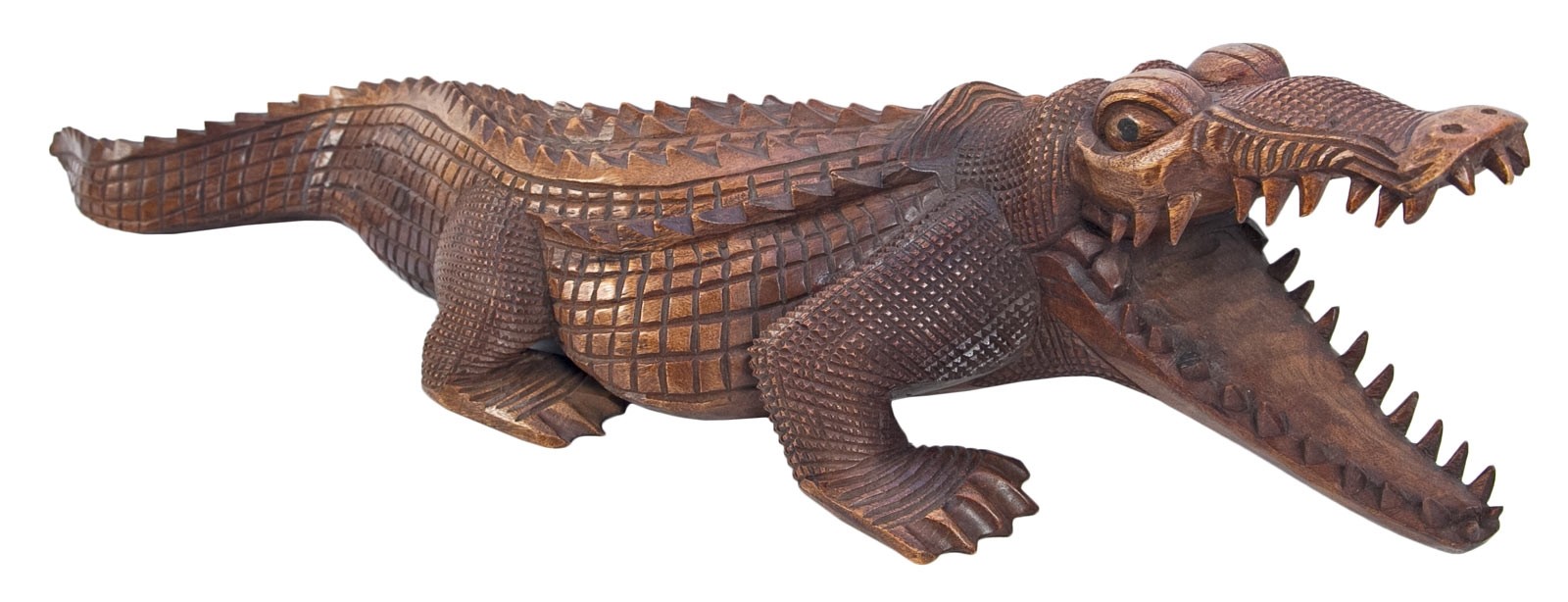 Hand Carved  Wooden Crocodile 100cm