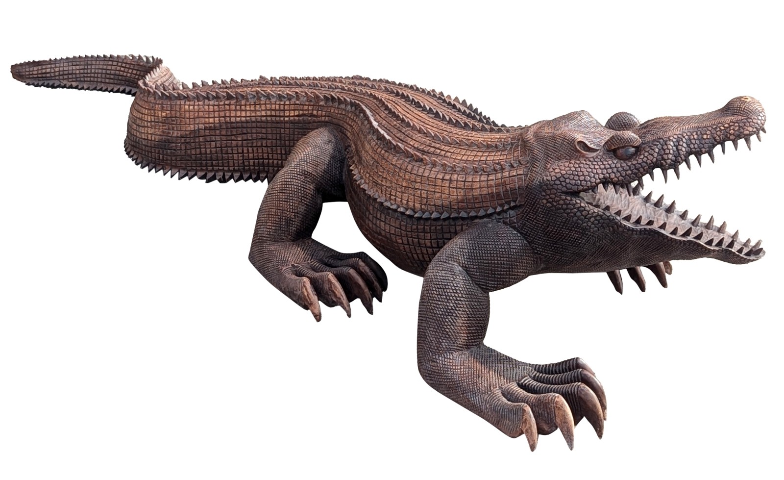 Hand Carved  Wooden Crocodile 150cm