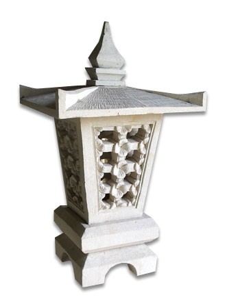 Hand Carved  Garden Lamp Stone Carving - 50cm