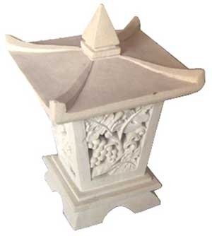 Hand Carved  Garden Lamp Stone Carving - 50cm