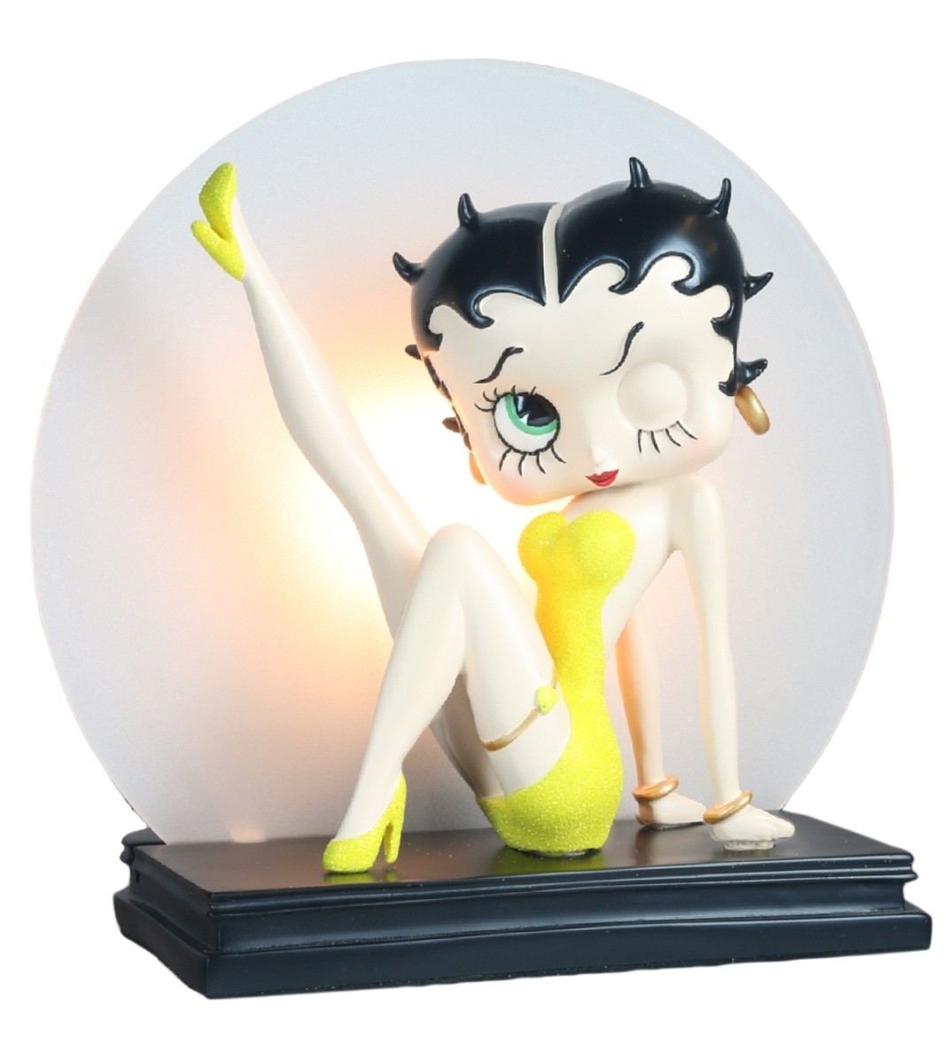 Betty Boop Leg Up Lamp Yellow Glitter 23cm
