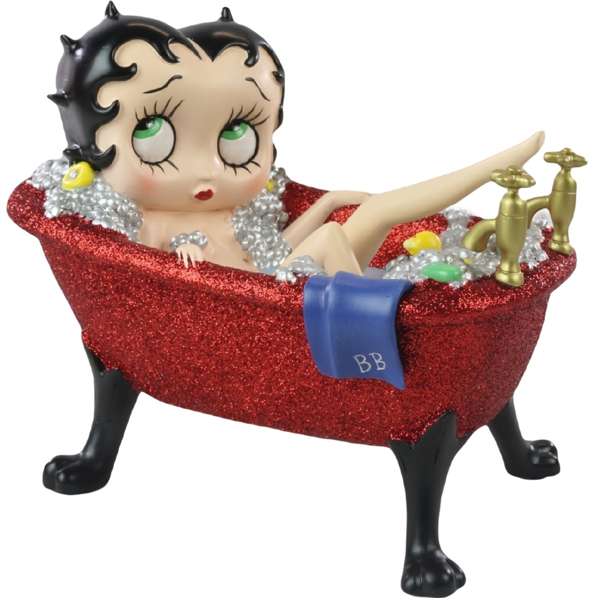 Betty Boop in Red Glitter Bath Tub 20cm