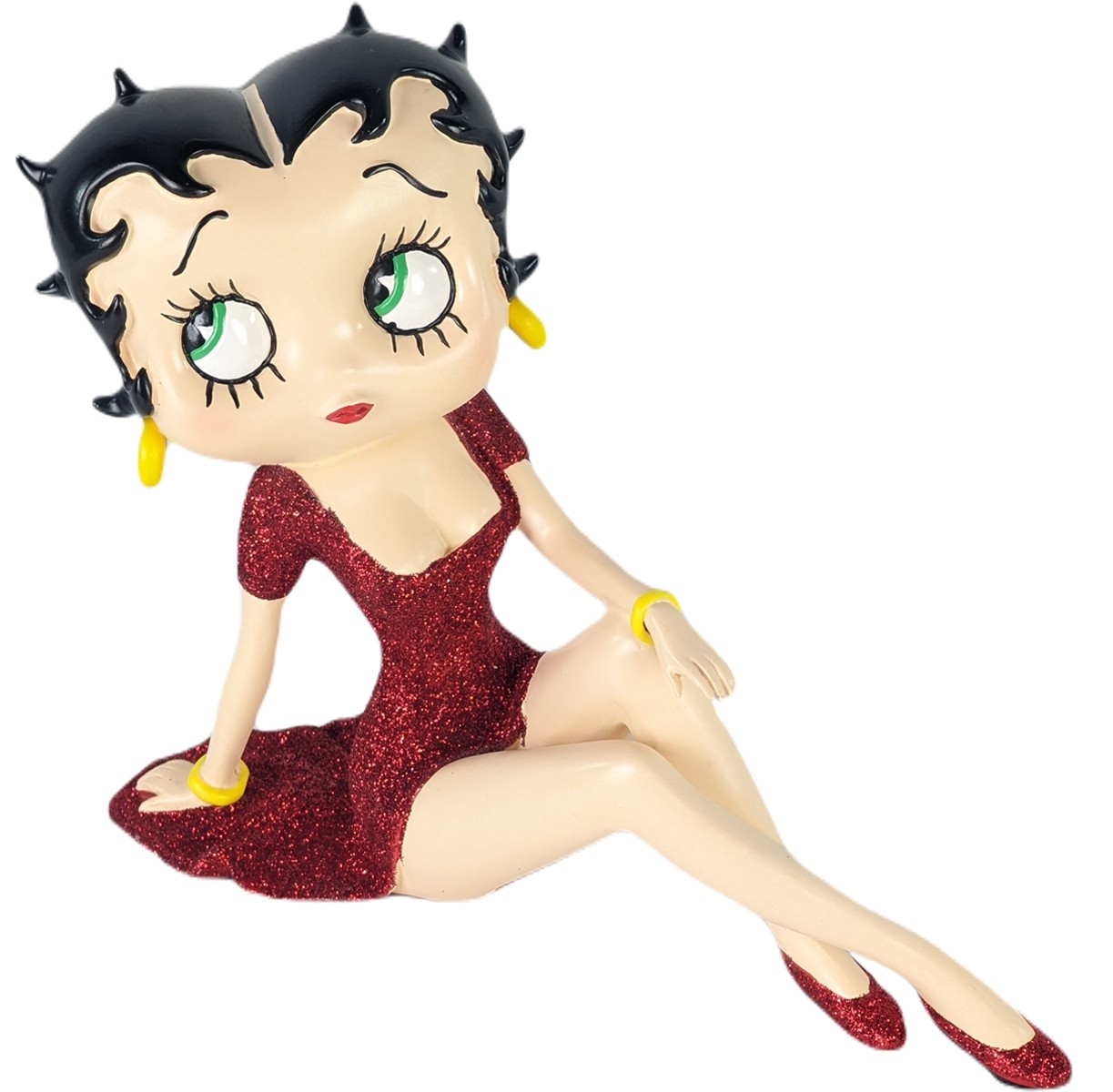 Betty Boop Demure Red Glitter Dress 21.5cm Betty Boop Standard Figurines
