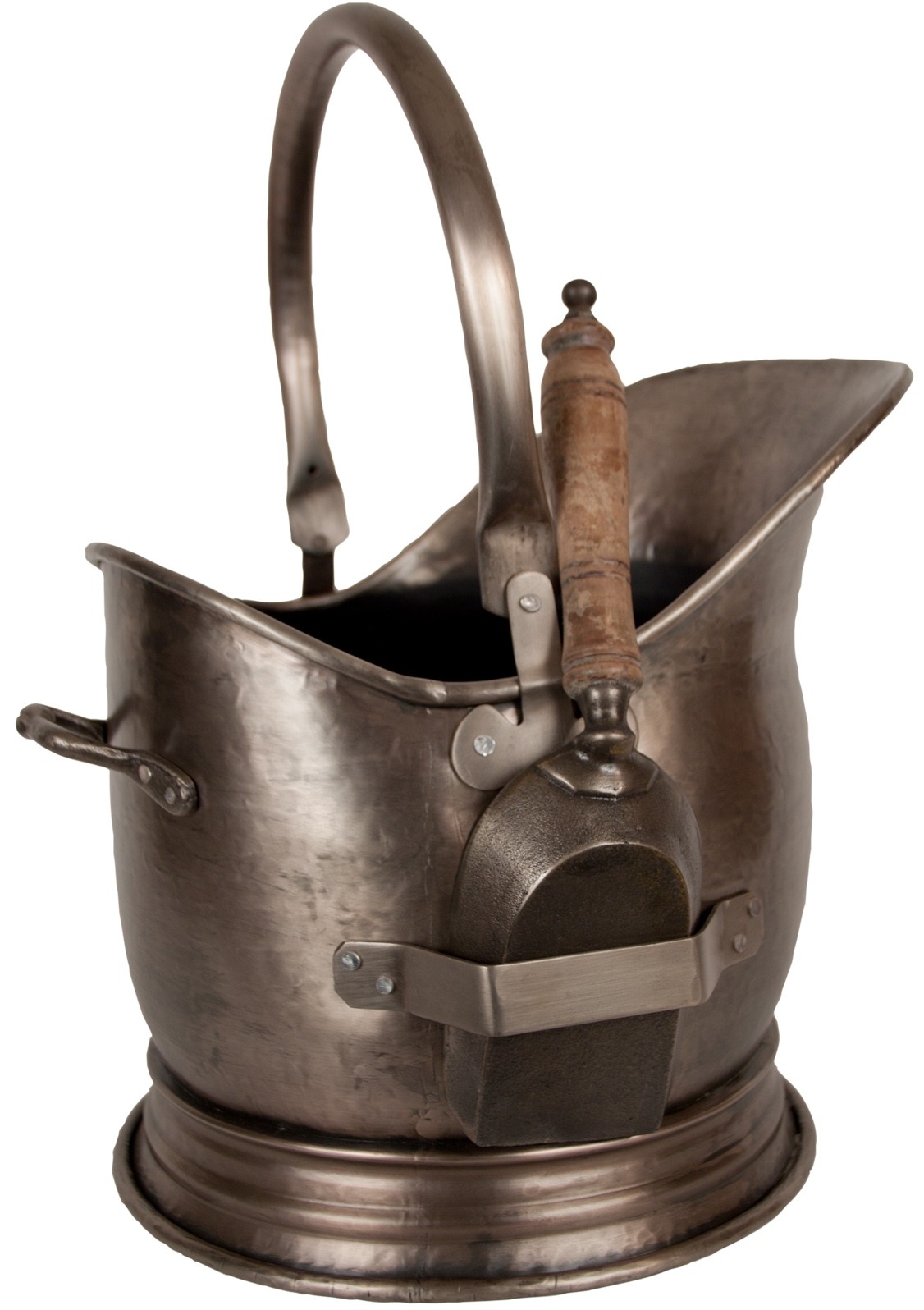 Coal Bucket With Shovel - Antique Pewter Finish 45cm