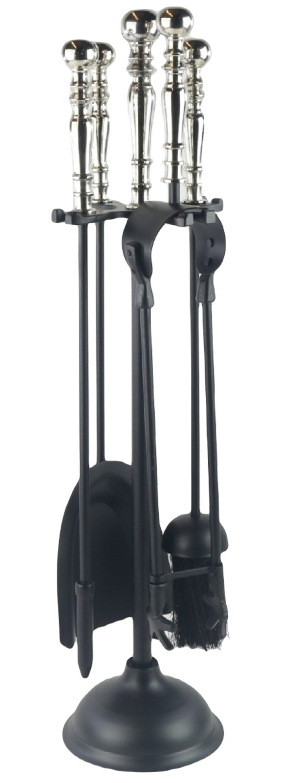 New Duchess Companion Set - Black,  Nickel Finish Top 61cm