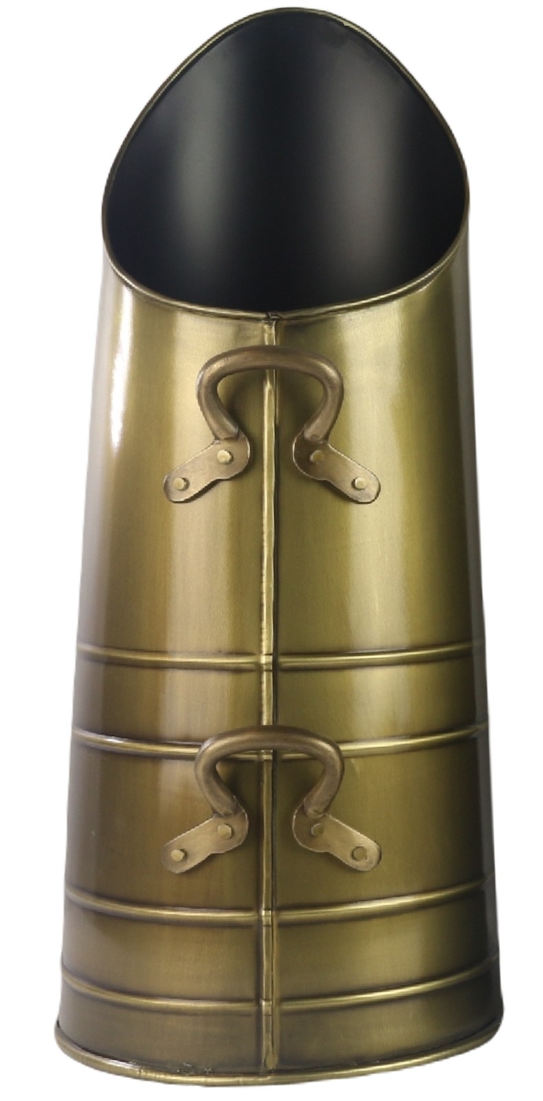 Anthracite Hod (Heavy Handles) - Brass Finish 54cm