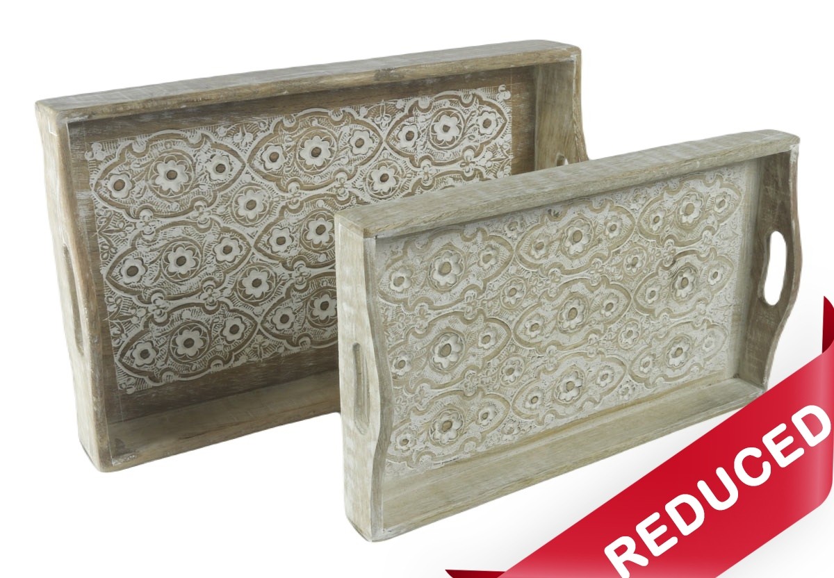 Set Of 2 Sulfi Design Trays 43cm