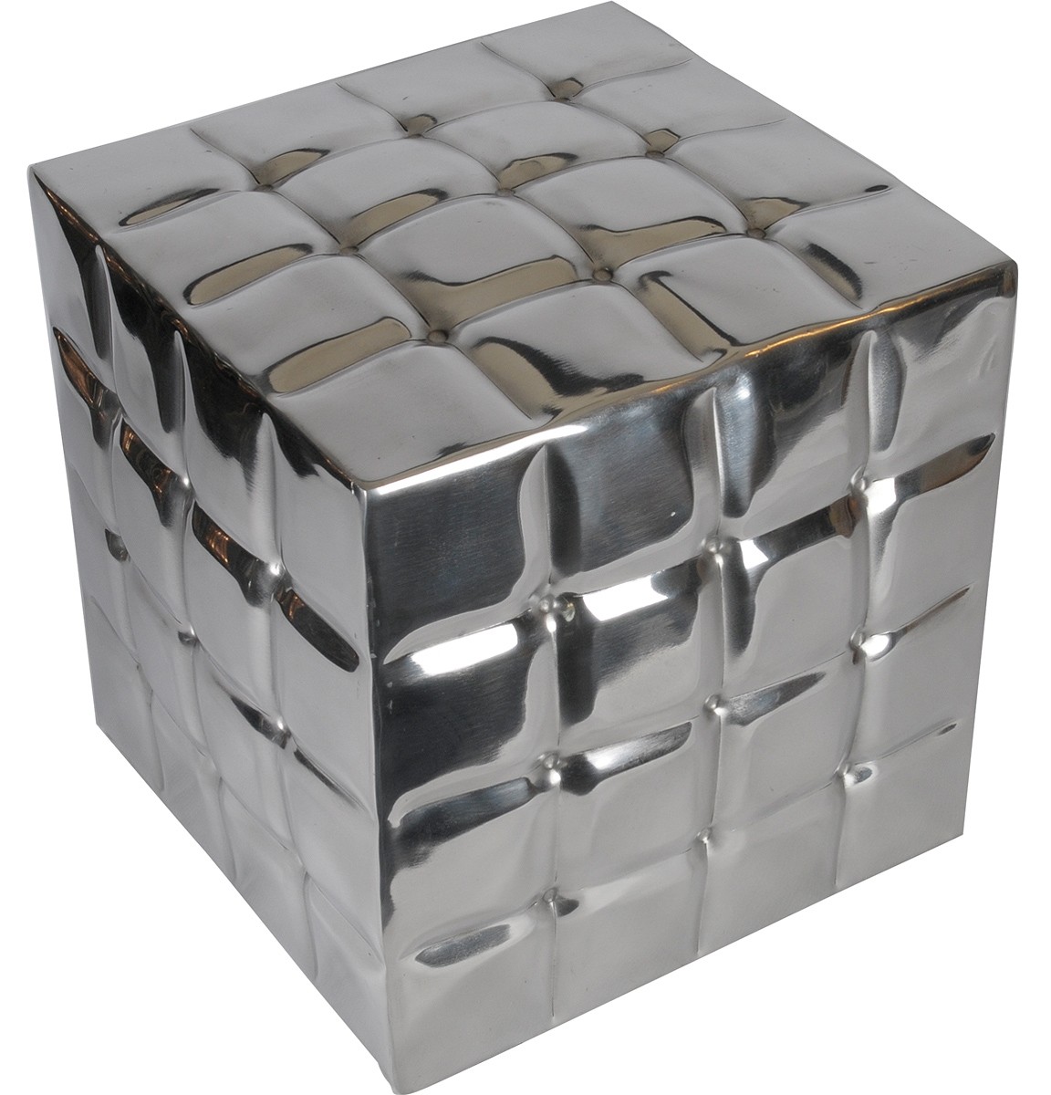 Aluminium Button Stool 41 cm