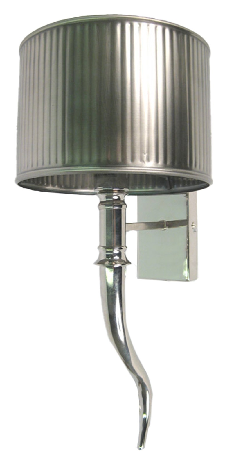 Nickel Horn Wall Light - 49cm