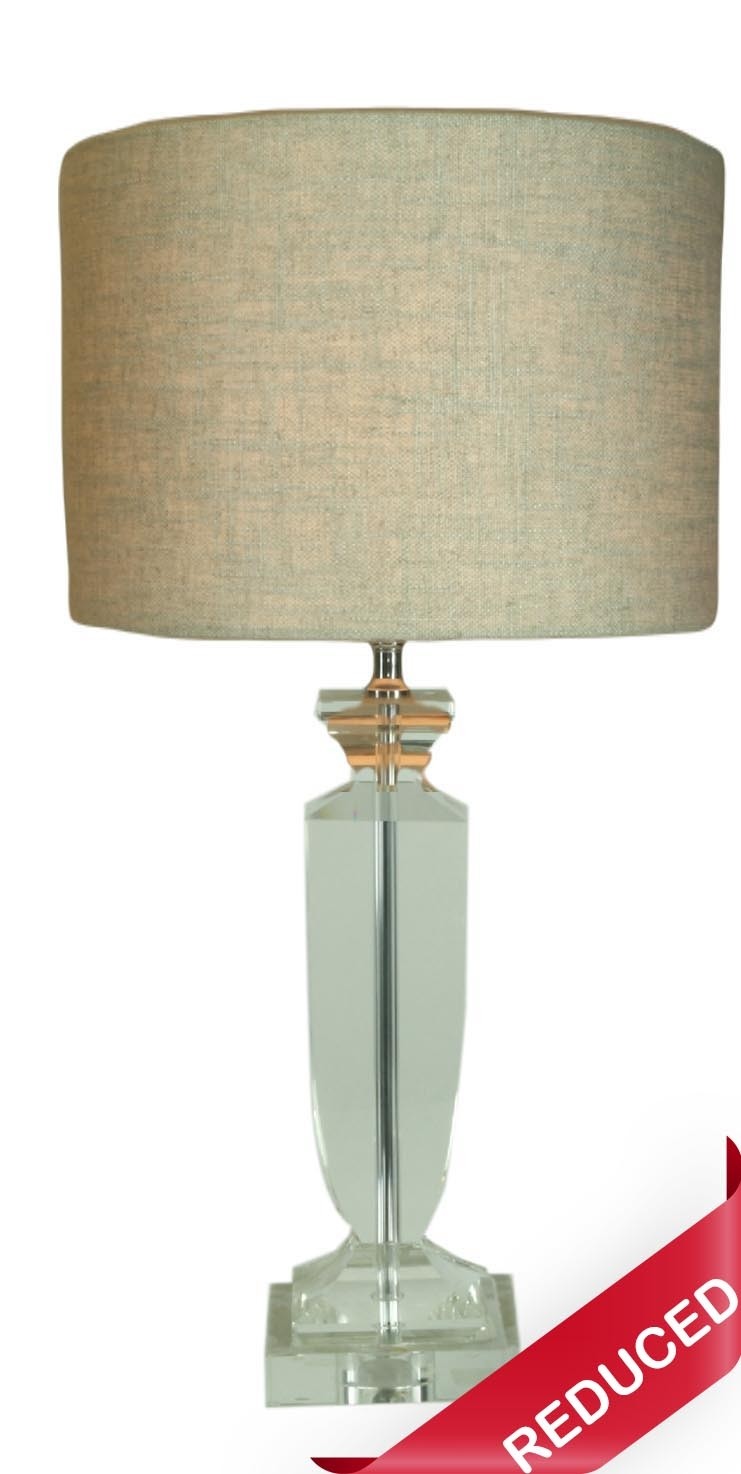 Crystal Glass Table Lamp with Shade 56cm