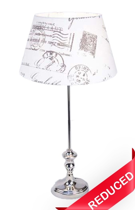 Polished Aluminium Lamp with Shade