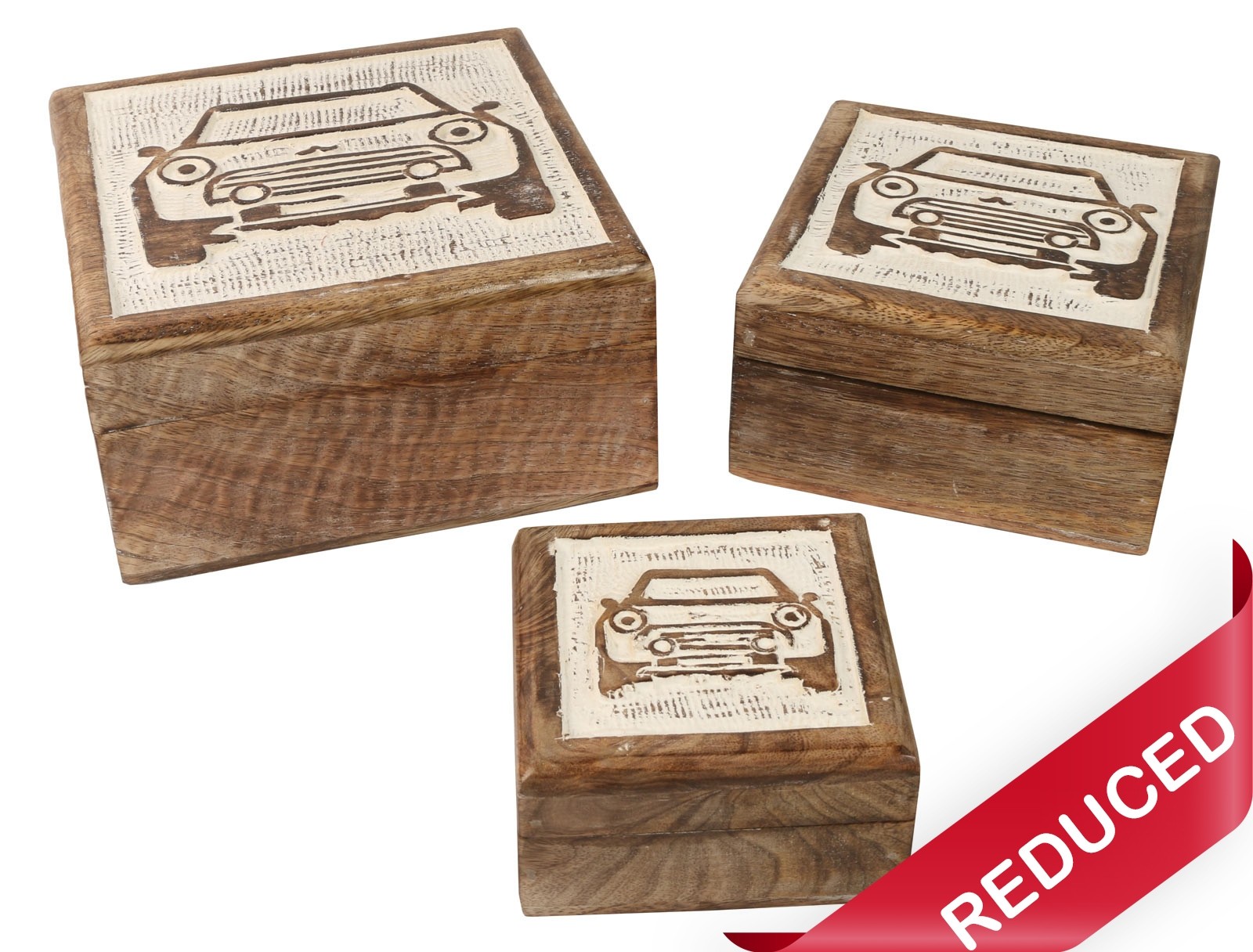 Set of 3 Car Boxes 17.8cm
