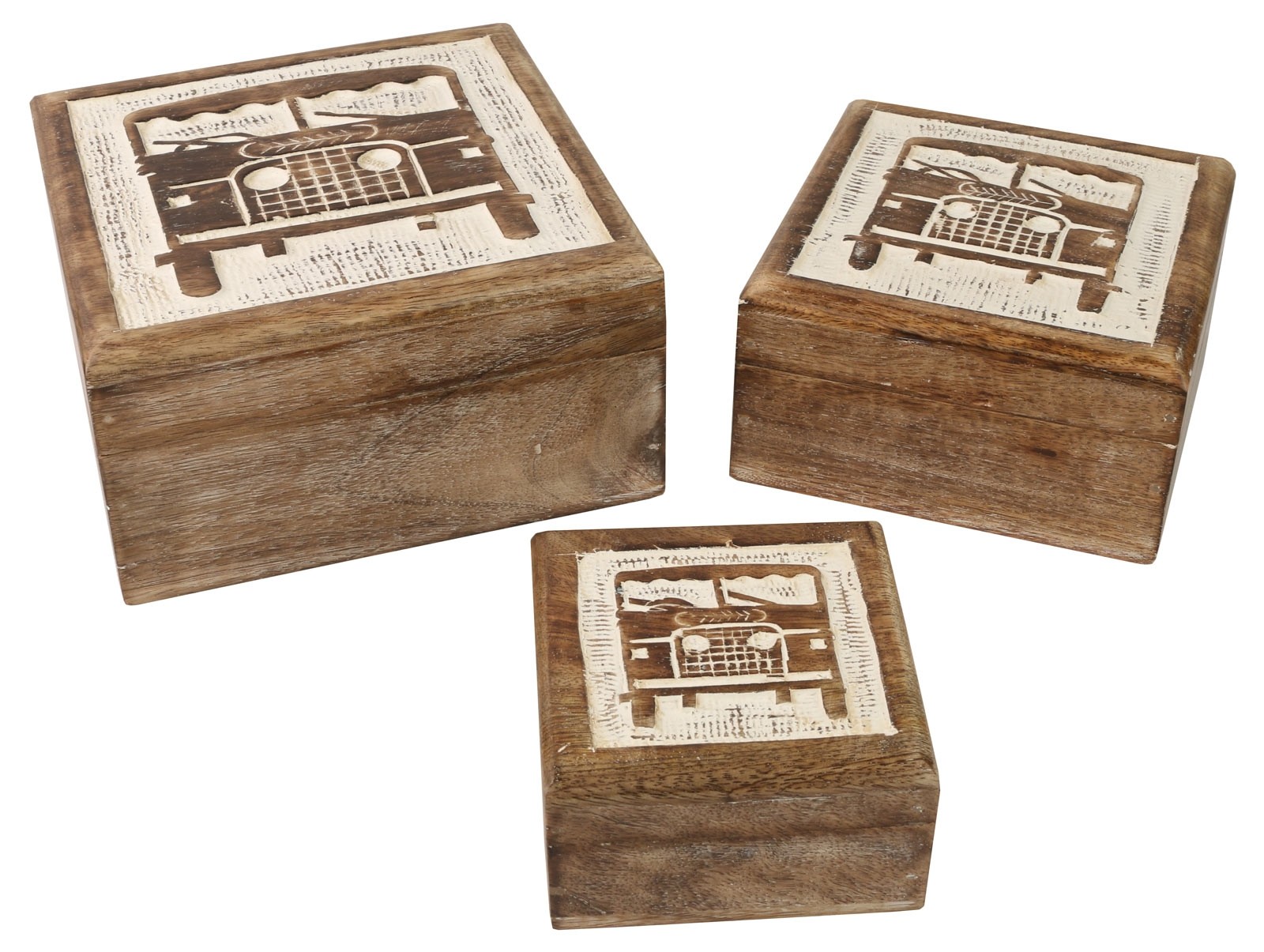 Set of 3 - 4x4 Boxes 17.8cm