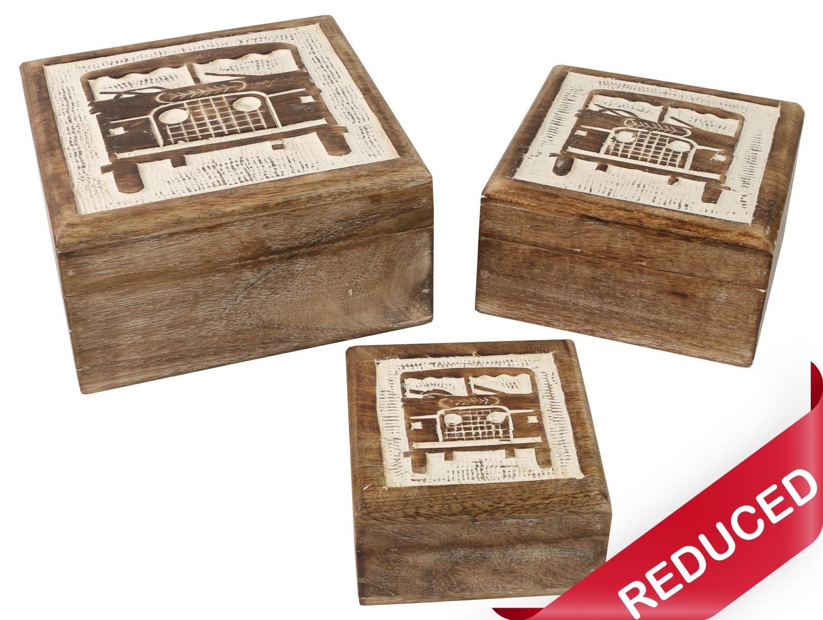 Set of 3 - 4x4 Boxes 17.8cm
