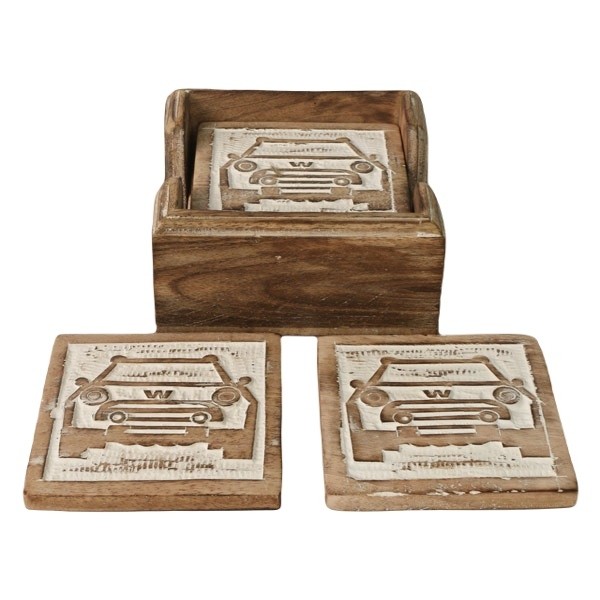 Set of 6 Car Coasters 11cm