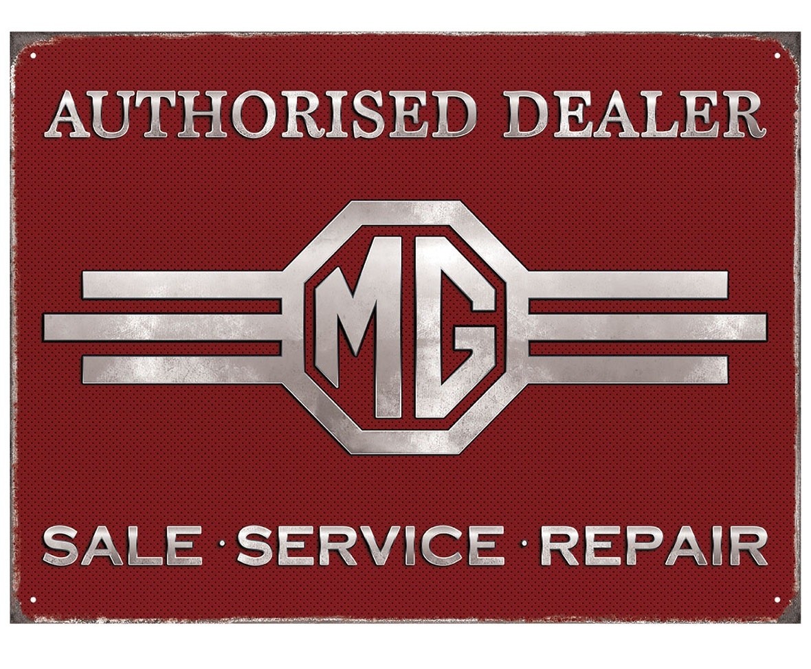 MG Authorised Dealer Metal Sign - 41cm TBD