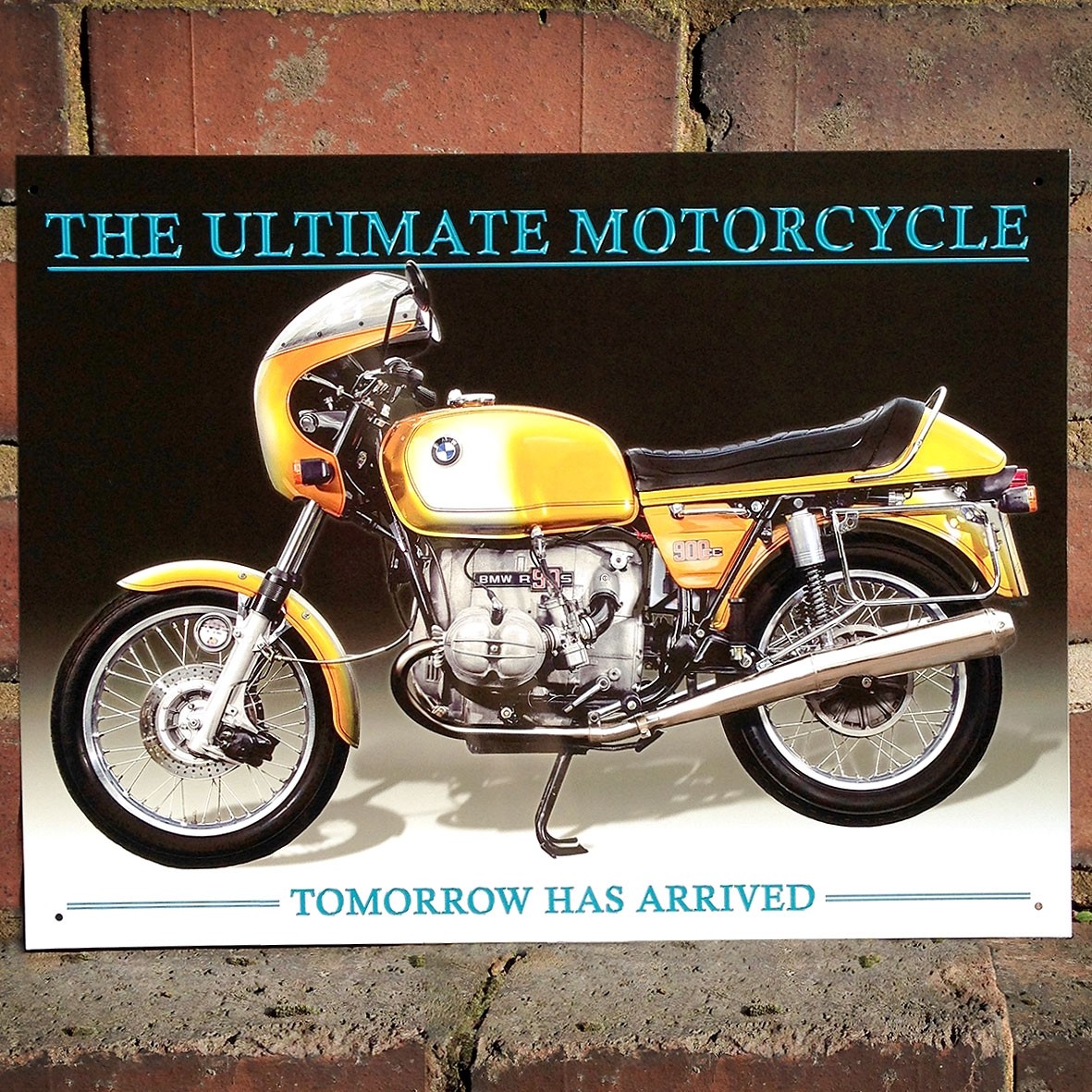 Metal sign featuring BMW R90S  - 41cm