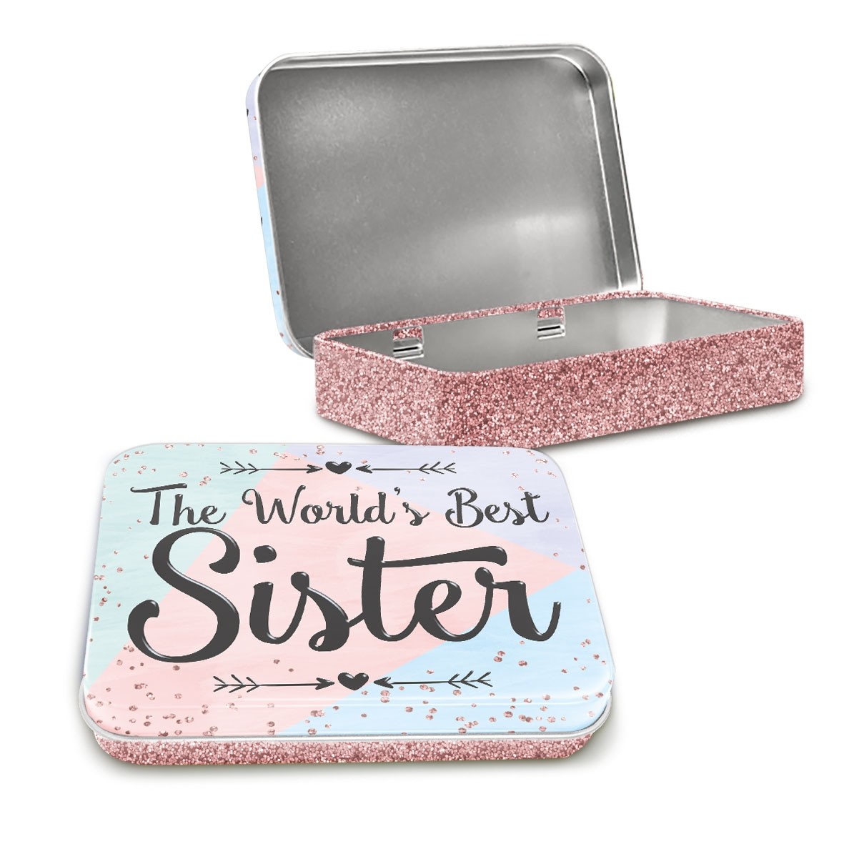 Worlds Best Sister Keepsake Tin 11.1cm