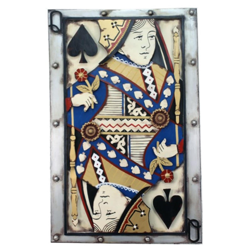 Vintage Queen of Spades 3D Wall Art - 140cm