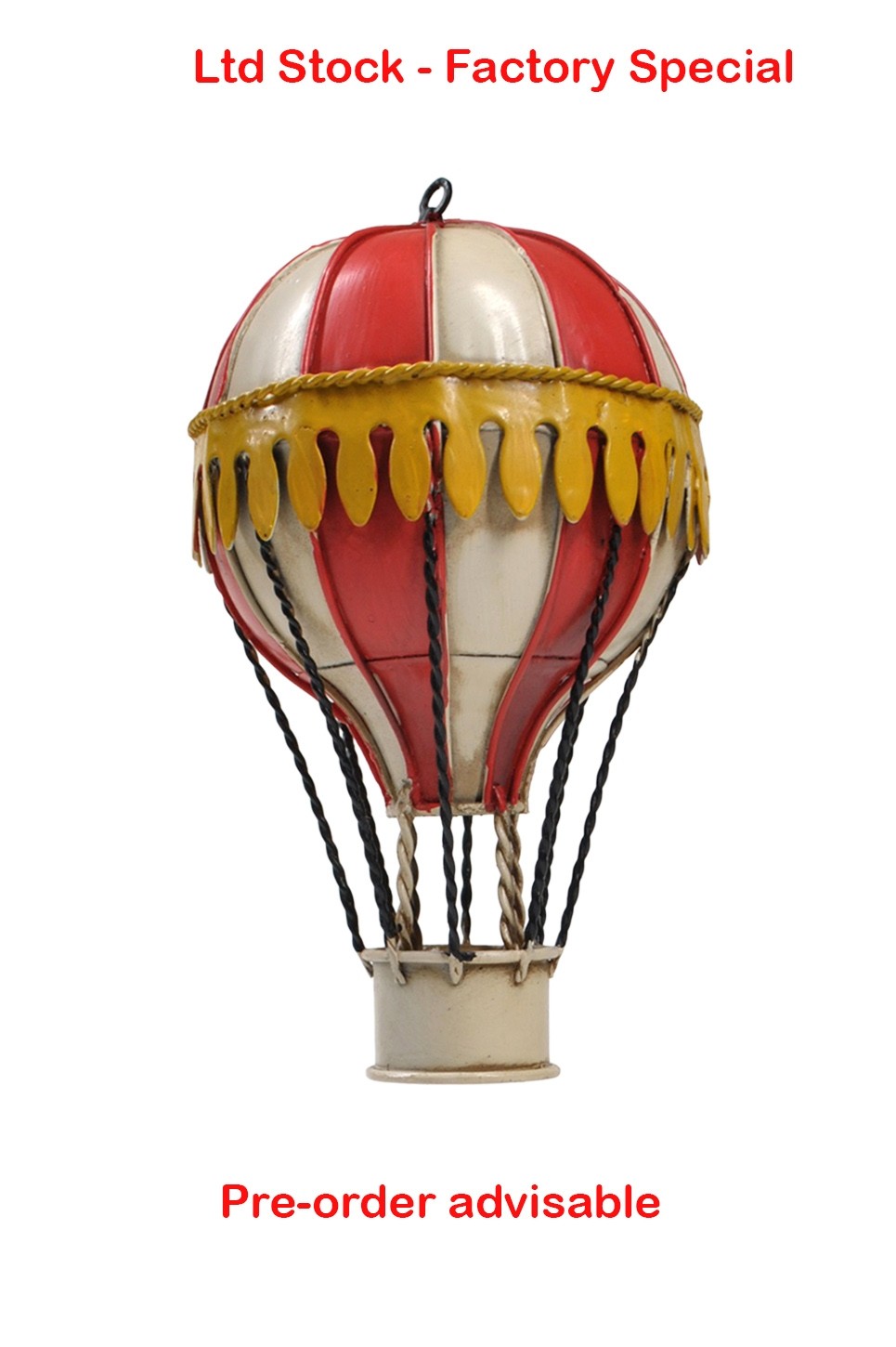 13cm Red Montgolfier Balloon - PRE-ORDER
