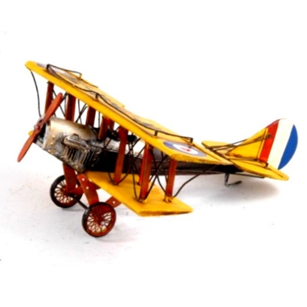 44.5cm Yellow Bi-Plane - Tricolore