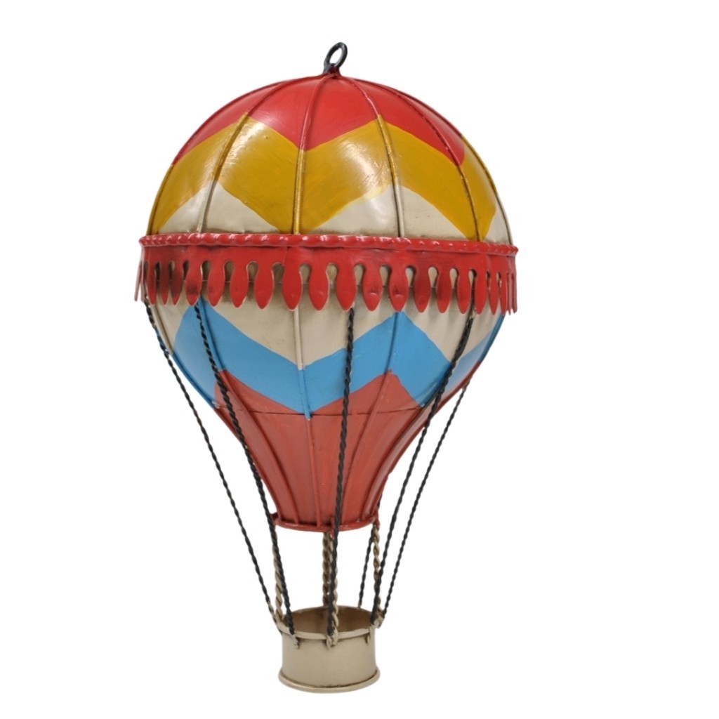 20cm Red, Blue and Yellow Mongolfier Balloon