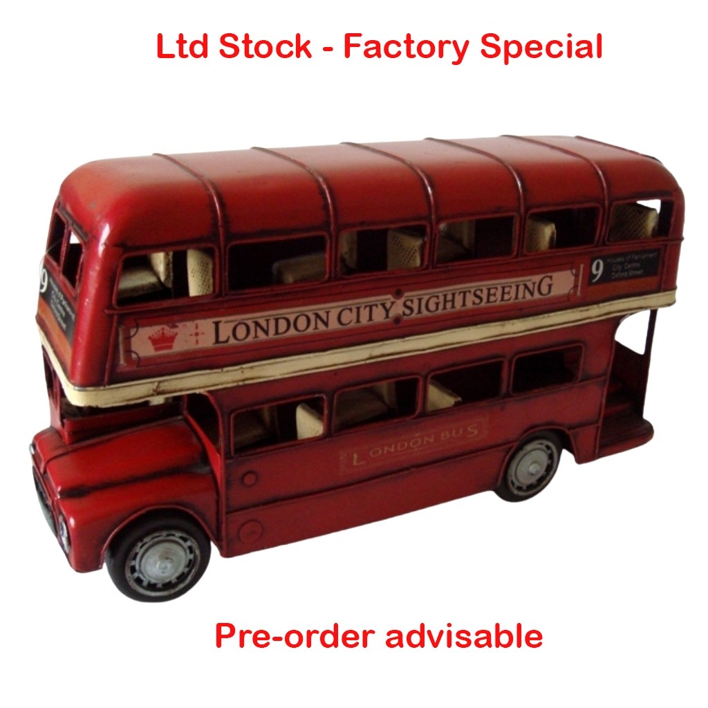 32cm Red Double Decker Sight Seeing Bus - PRE-ORDER